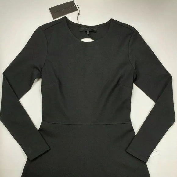 KENDALL + KYLIE Black Ponte Long Sleeve Dress - Picture 2 of 11